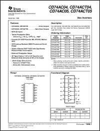 CD54ACT05F3A Datasheet