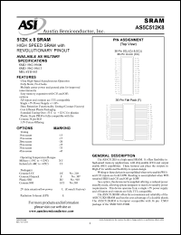 AS5C512K8DJ-305L/XT Datasheet