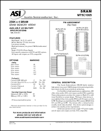 MT5C1005C-70L/883C Datasheet