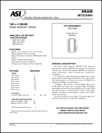 MT5C6404C-55L/883C Datasheet