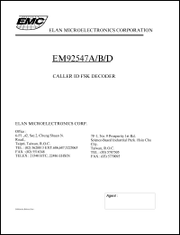 EM92547BP Datasheet