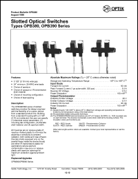 OPB390T15 Datasheet