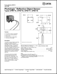 OPB717 Datasheet
