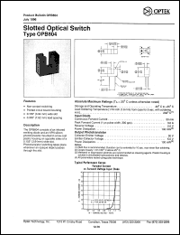OPB804 Datasheet