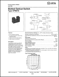 OPB818 Datasheet