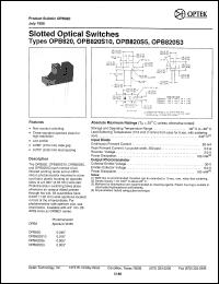 OPB820 Datasheet