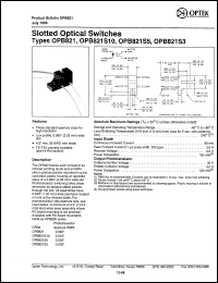 OPB821 Datasheet