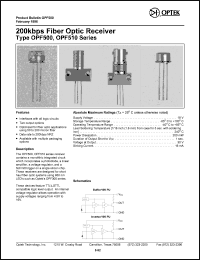 OPF507 Datasheet