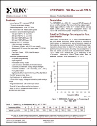 XCR3384XL-12FT256I Datasheet
