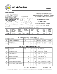 F1014 Datasheet