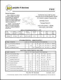 F1015 Datasheet