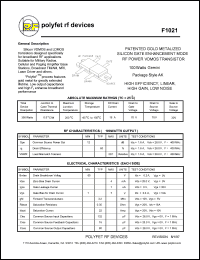 F1021 Datasheet