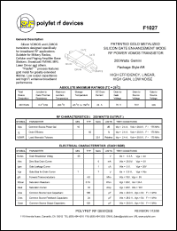 F1027 Datasheet
