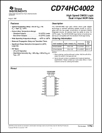 CD54HC4002F3A Datasheet