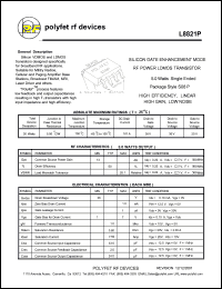 L8821P Datasheet