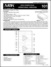 MSK101 Datasheet