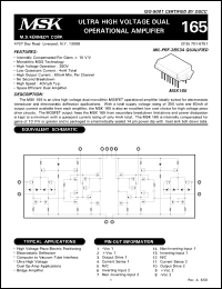 MSK165 Datasheet