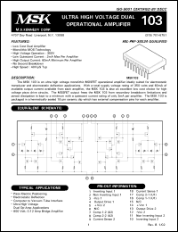 MSK103 Datasheet