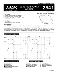 MSK2541B Datasheet