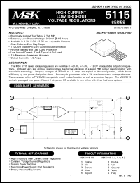 MSK5115-3.3BZU Datasheet
