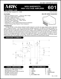 MSK601 Datasheet