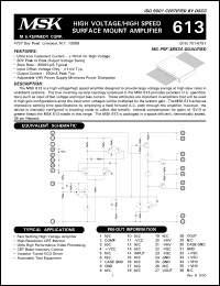 MSK613 Datasheet