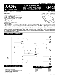 MSK643 Datasheet