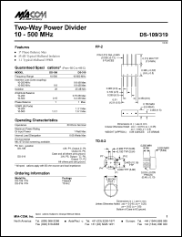 DS-109 Datasheet