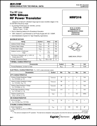 MRF316 Datasheet