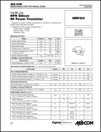 MRF454 Datasheet