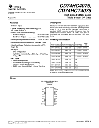 CD54HC4075F3A Datasheet