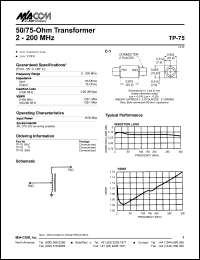 TP-75SMA Datasheet