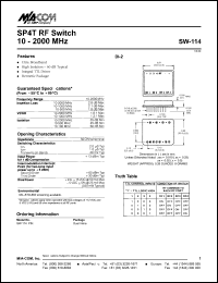 SW-114 Datasheet