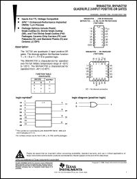 SN74ACT32DBLE Datasheet