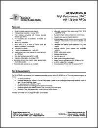 OX16C950-PCC60-B Datasheet