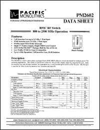 PM2602 Datasheet