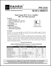 PM2111 Datasheet