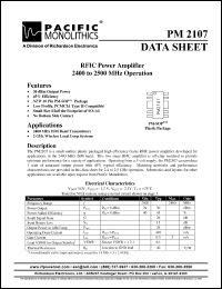 PM2107 Datasheet