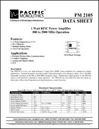 PM2105 Datasheet
