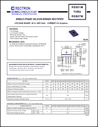 RS601M Datasheet