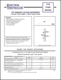 P4KE20 Datasheet