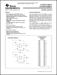 CY74FCT16841CTPVCT Datasheet