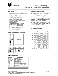 UT62L12916BS-100LI Datasheet