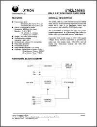 UT62L2568LC-70LLI Datasheet