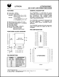 UT62W256CLS-70LL Datasheet