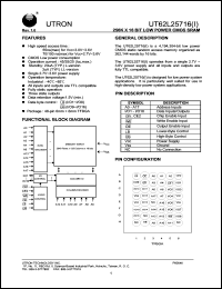 UT62L25716BS-70LLI Datasheet