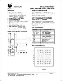 UT62V25716BS-70LLI Datasheet