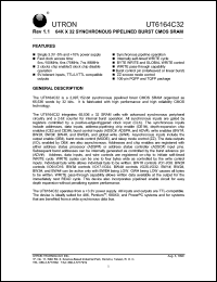UT6164C32T-6 Datasheet