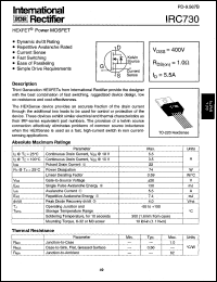 IRC730 Datasheet