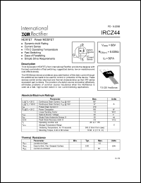 IRCZ44 Datasheet
